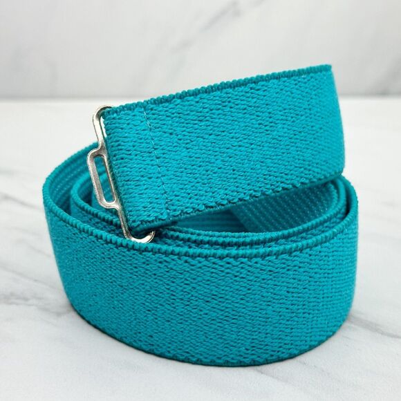 Blue Striped Stretch No Buckle Belt Strap Size XL - Picture 1 of 12